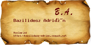 Bazilidesz Adrián névjegykártya